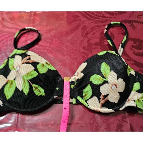 VTG NWOT Jones New York Floral High-Waisted Bikini Top Sz 12 Bottom Sz 10 READ - Picture 8 of 11